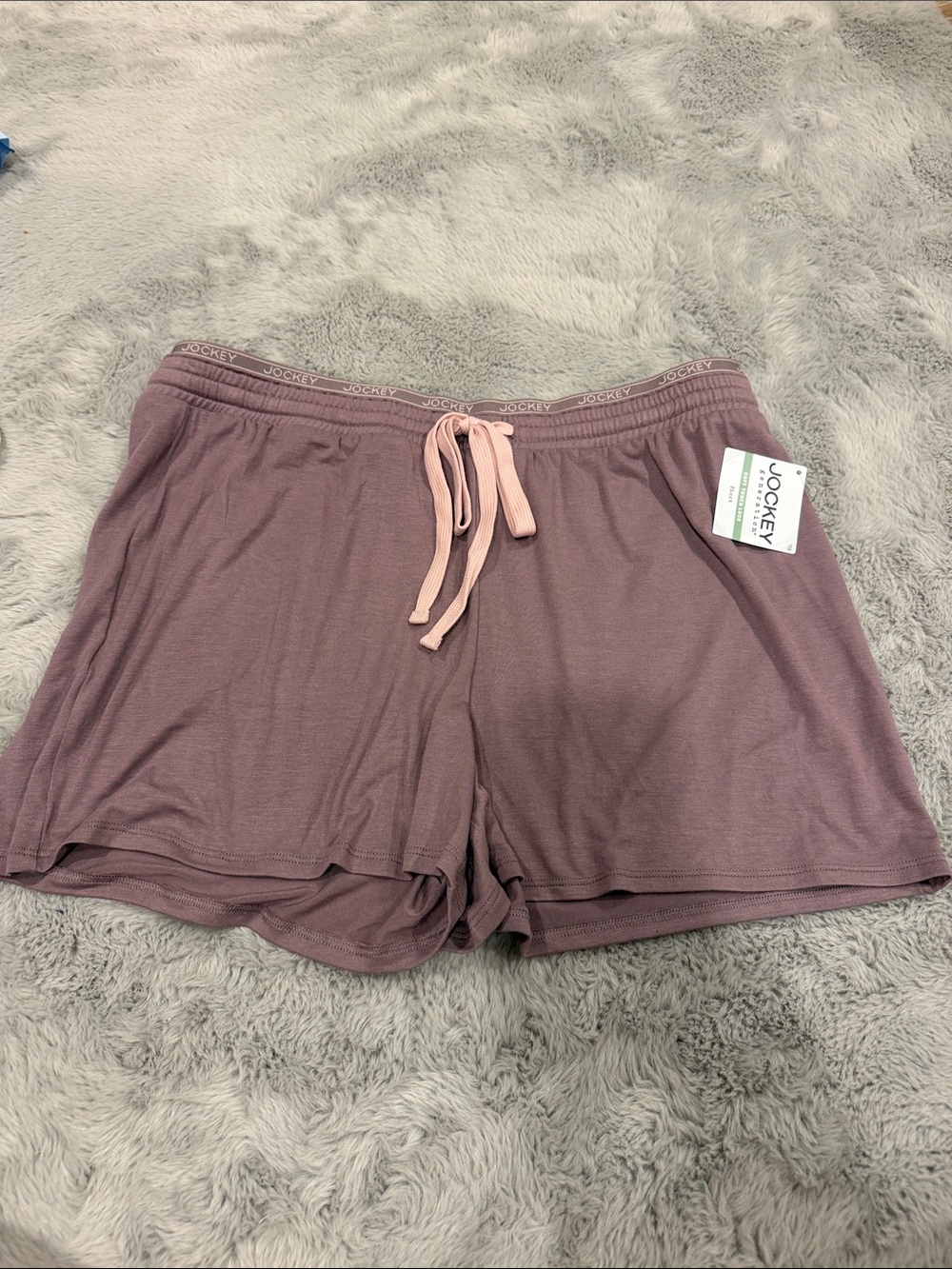 Jockey Women's Lounge Shorts in Mauve  Drawstring Large